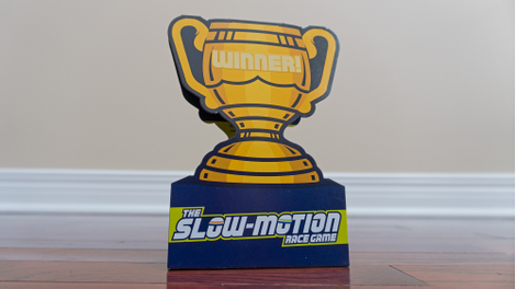 The esteemed trophy the winner gets to host, just don’t get it wet, that’s 14K cardboard.